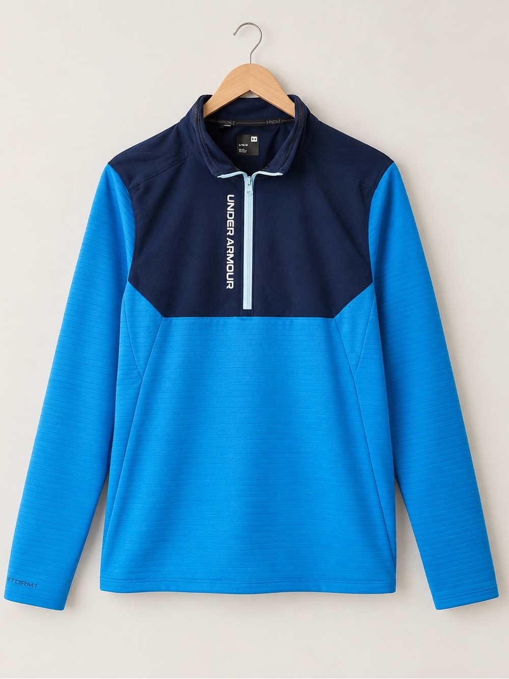 Under Armour Men’s Navy and Bright Blue Quarter-Zip Performance Jacket